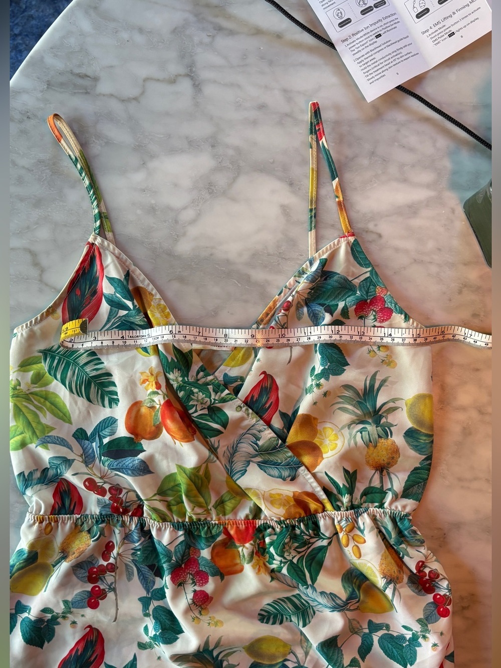 Coquelicot Tropical Fruit Print Dress – Summer Sundress – Size S - Picture 9 of 9
